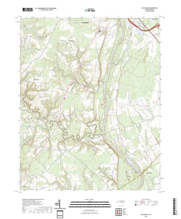 US Topo 7.5-minute map for Old Sparta NC