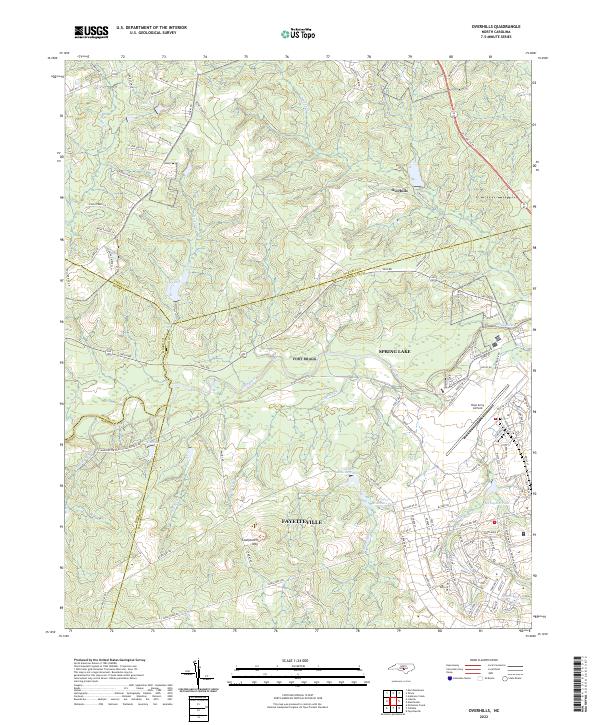 US Topo 7.5-minute map for Overhills NC