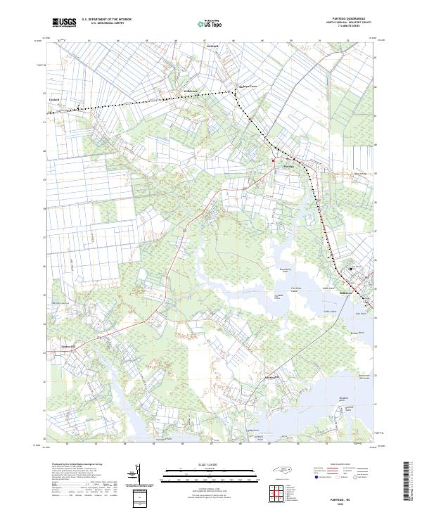 US Topo 7.5-minute map for Pantego NC