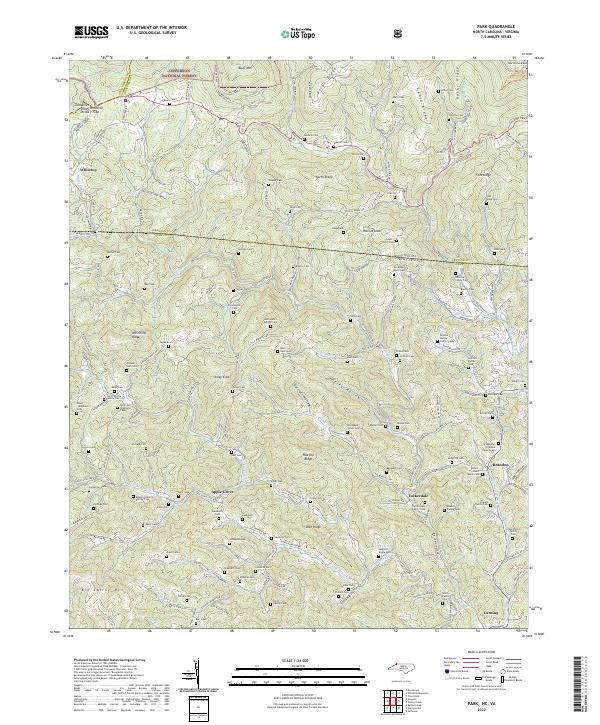 US Topo 7.5-minute map for Park NCVA