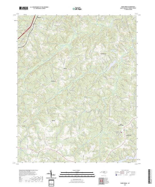 US Topo 7.5-minute map for Park Spring NC