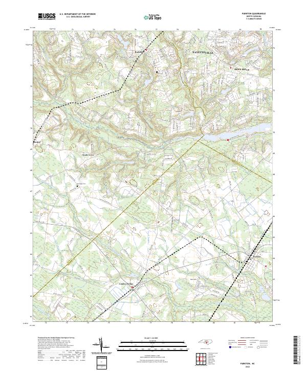 US Topo 7.5-minute map for Parkton NC