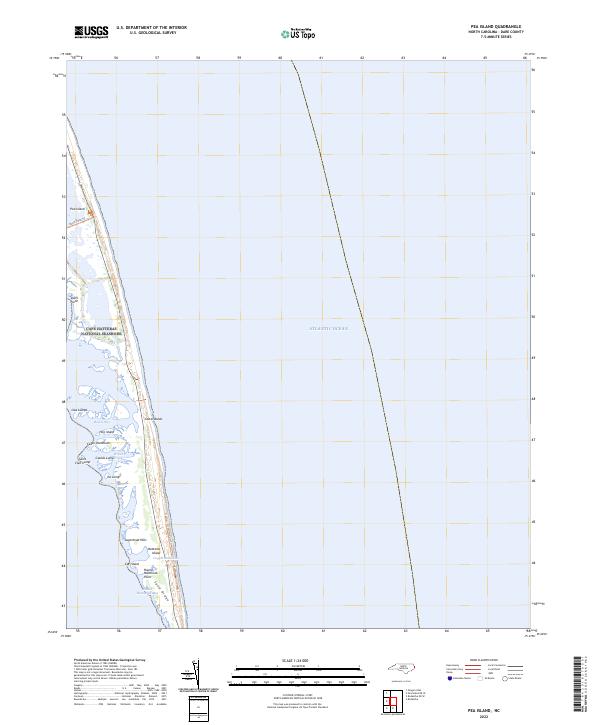 US Topo 7.5-minute map for Pea Island NC