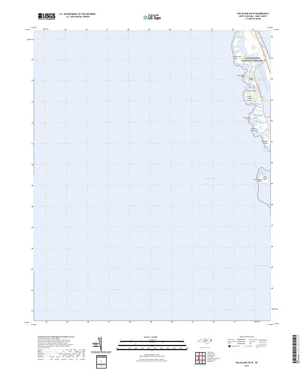 US Topo 7.5-minute map for Pea Island OE W NC