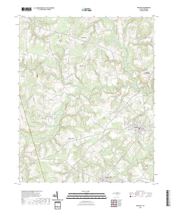 US Topo 7.5-minute map for Pinetops NC