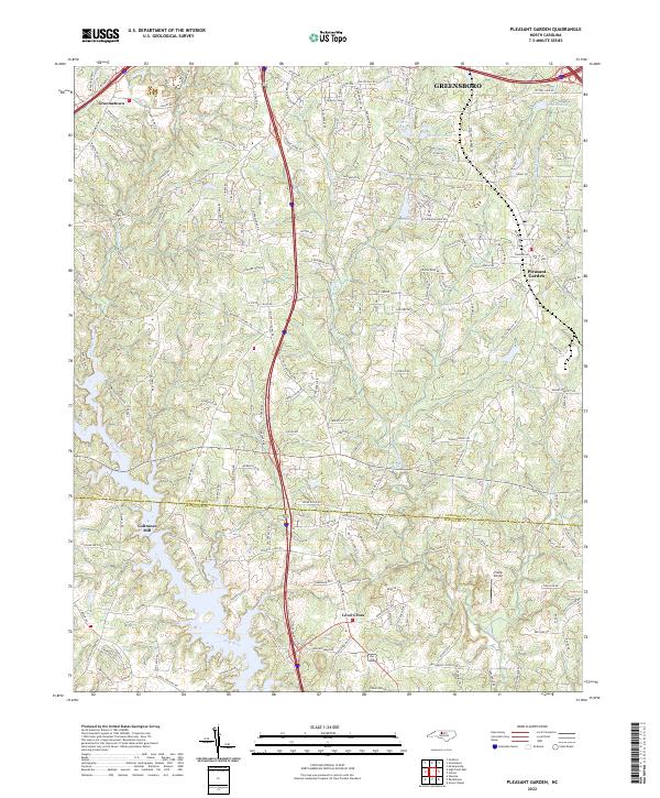 US Topo 7.5-minute map for Pleasant Garden NC