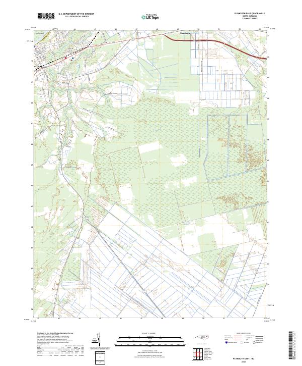 US Topo 7.5-minute map for Plymouth East NC