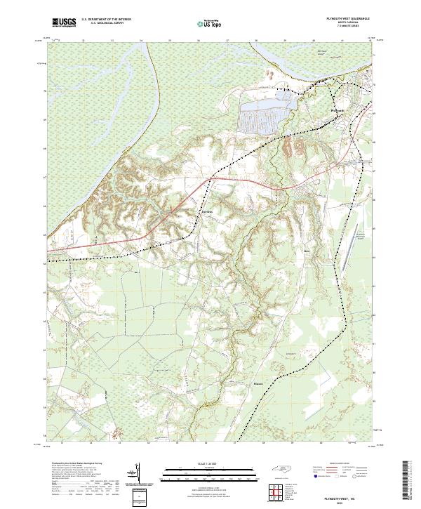 US Topo 7.5-minute map for Plymouth West NC