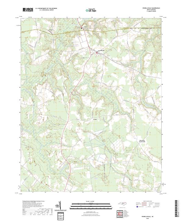 US Topo 7.5-minute map for Powellsville NC