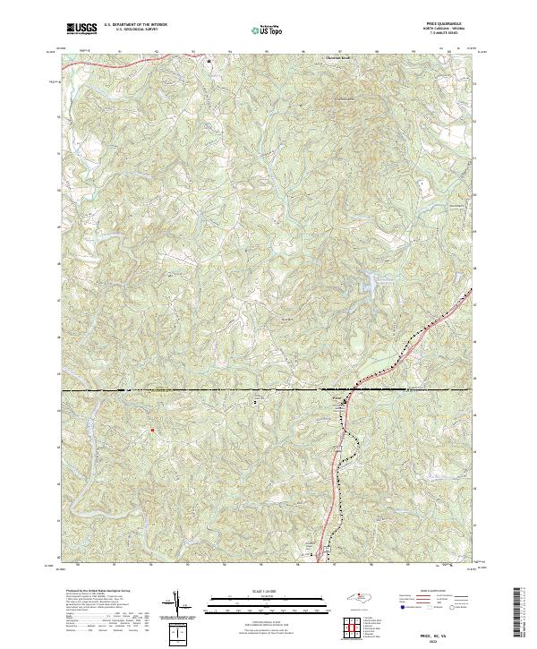 US Topo 7.5-minute map for Price NCVA