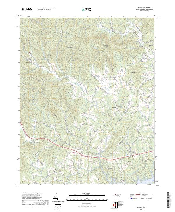 US Topo 7.5-minute map for Purlear NC