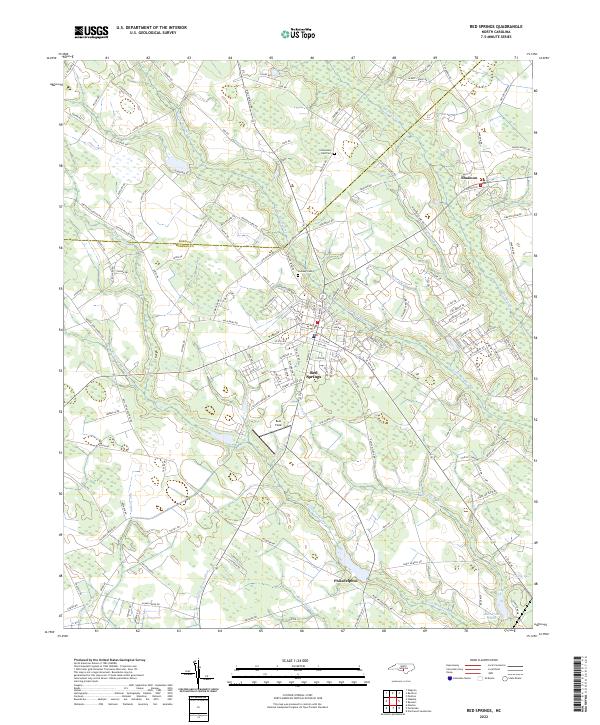 US Topo 7.5-minute map for Red Springs NC