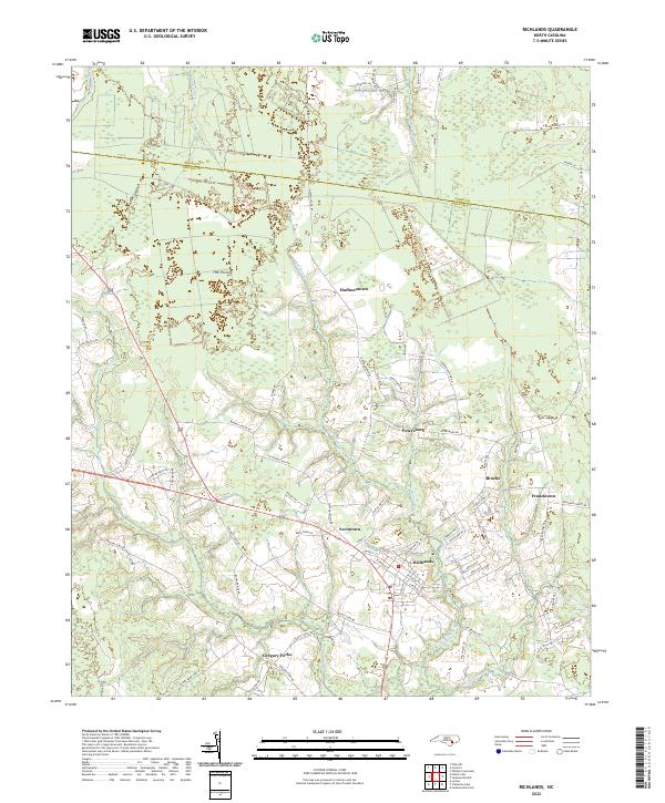 US Topo 7.5-minute map for Richlands NC