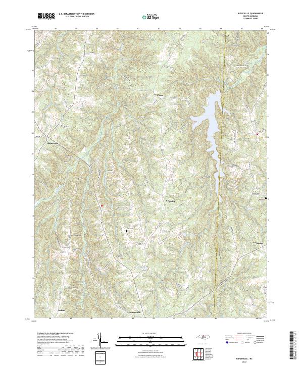 US Topo 7.5-minute map for Ridgeville NC