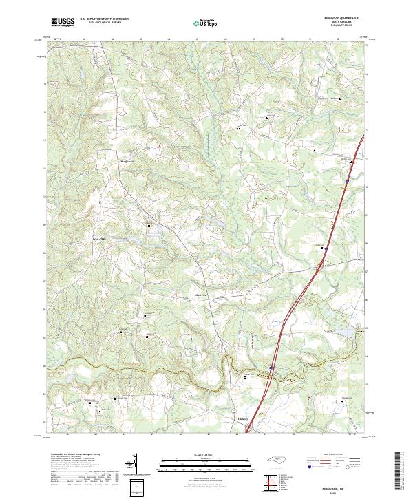 US Topo 7.5-minute map for Ringwood NC