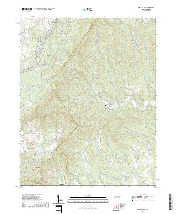 US Topo 7.5-minute map for Roaring Gap NC