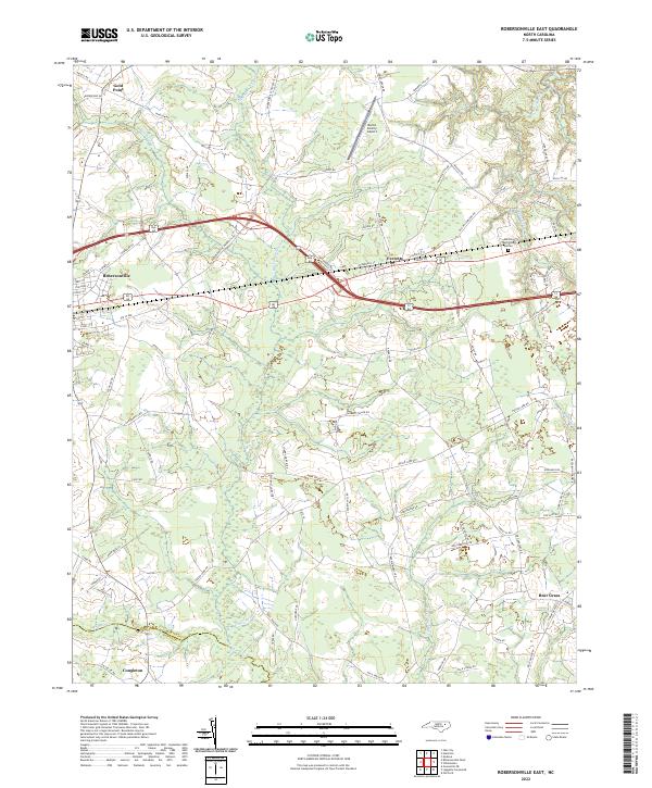 US Topo 7.5-minute map for Robersonville East NC