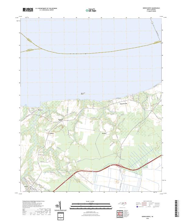 US Topo 7.5-minute map for Roper North NC