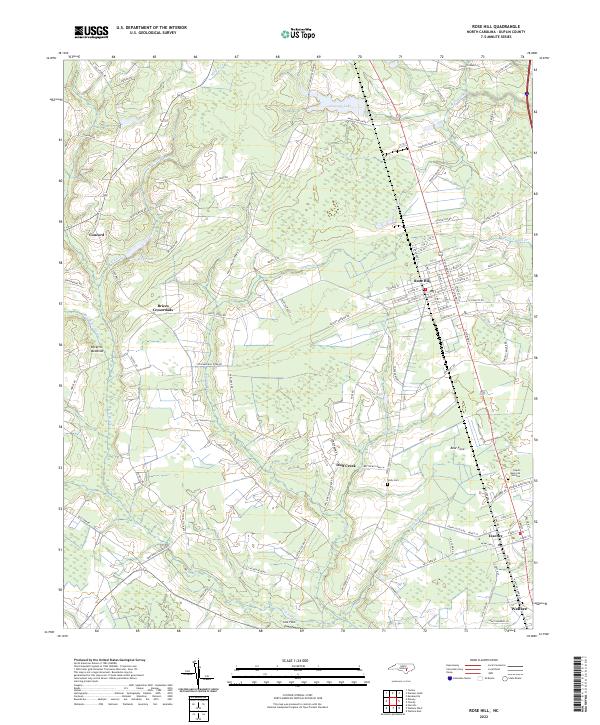 US Topo 7.5-minute map for Rose Hill NC