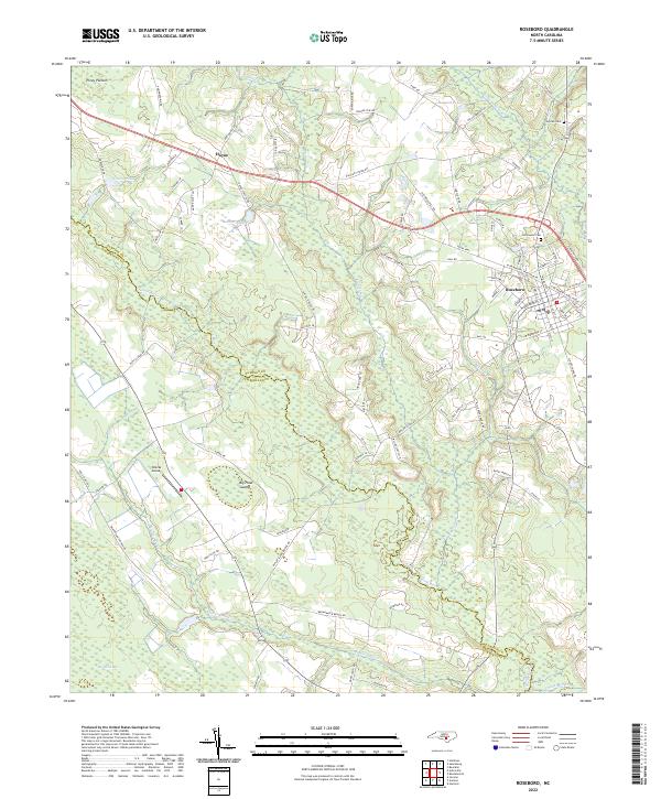 US Topo 7.5-minute map for Roseboro NC