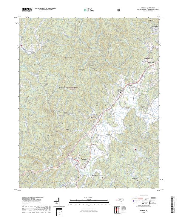 US Topo 7.5-minute map for Rosman NC