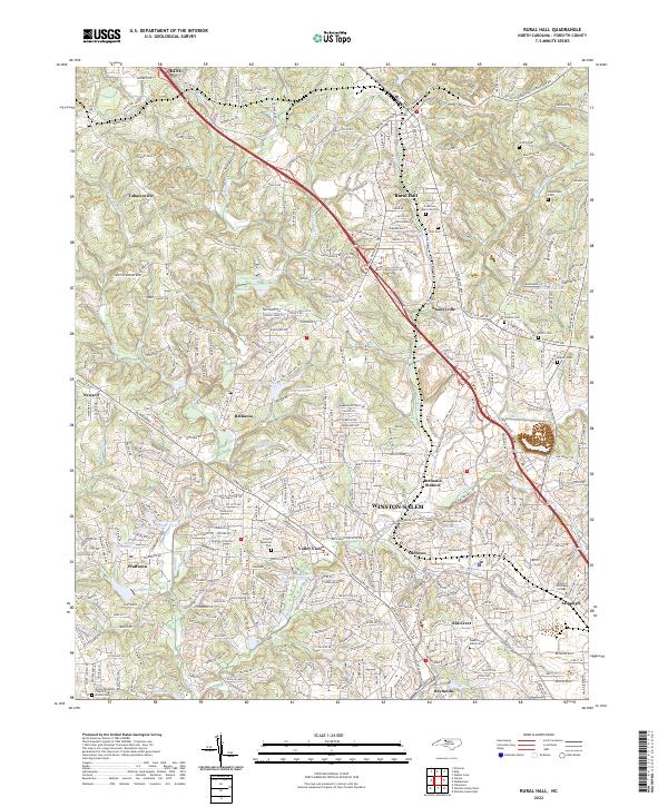 US Topo 7.5-minute map for Rural Hall NC