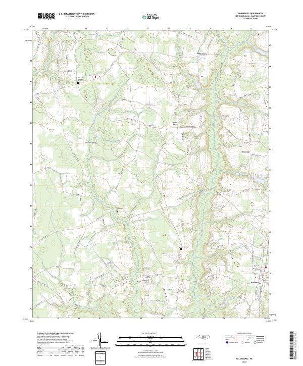 US Topo 7.5-minute map for Salemburg NC