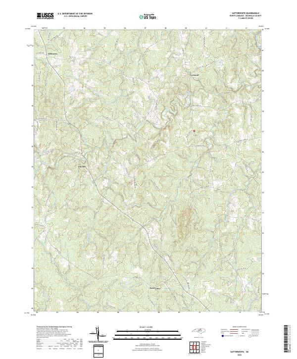 US Topo 7.5-minute map for Satterwhite NC