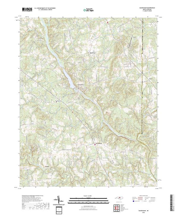 US Topo 7.5-minute map for Saxapahaw NC