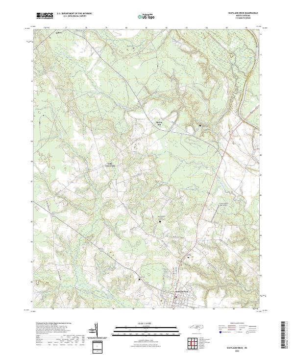 US Topo 7.5-minute map for Scotland Neck NC