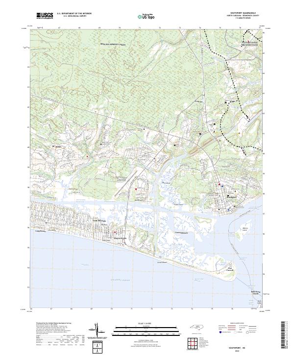 US Topo 7.5-minute map for Southport NC