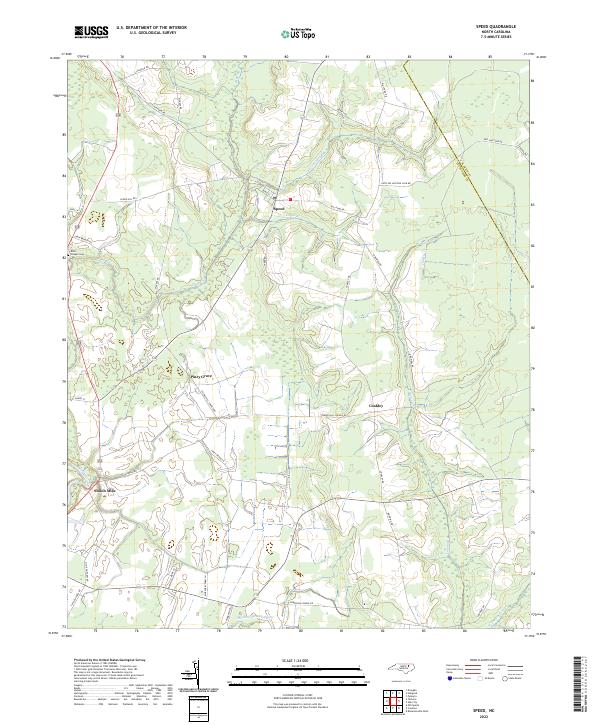 US Topo 7.5-minute map for Speed NC