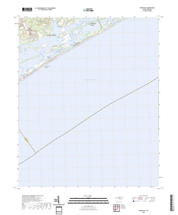 US Topo 7.5-minute map for Spicer Bay NC