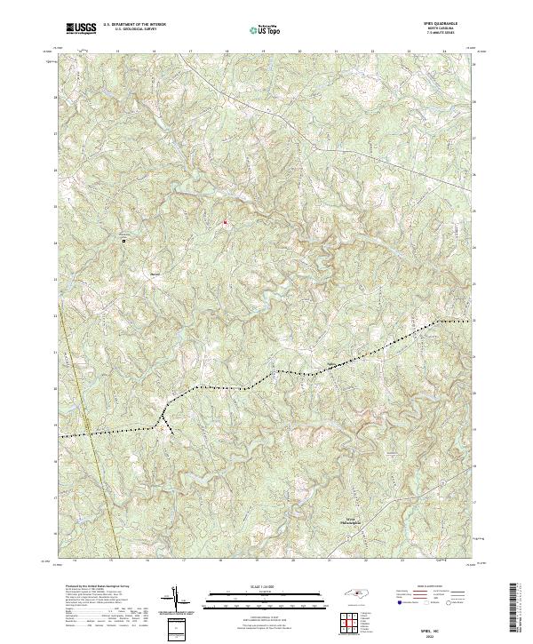 US Topo 7.5-minute map for Spies NC