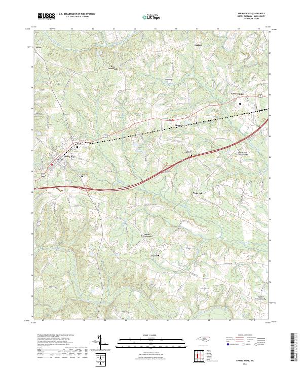 US Topo 7.5-minute map for Spring Hope NC