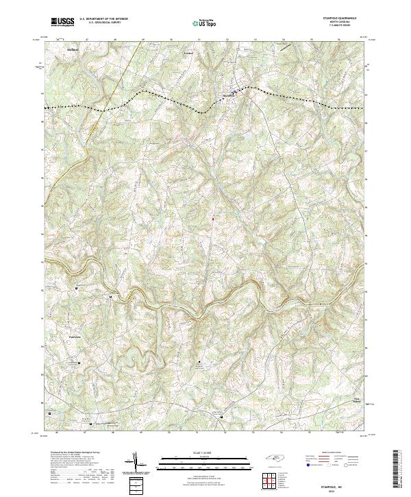 US Topo 7.5-minute map for Stanfield NC