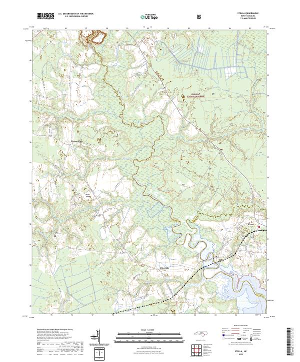 US Topo 7.5-minute map for Stella NC