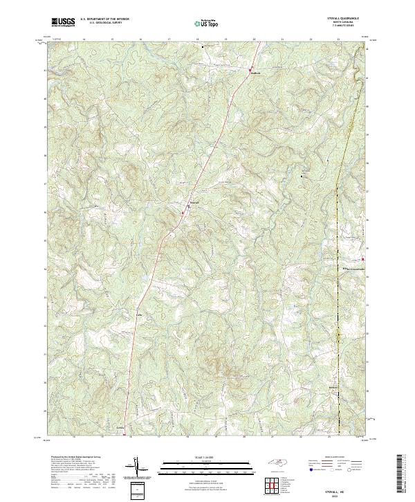 US Topo 7.5-minute map for Stovall NC