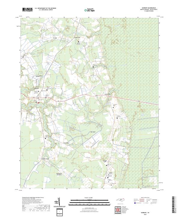 US Topo 7.5-minute map for Sunbury NC