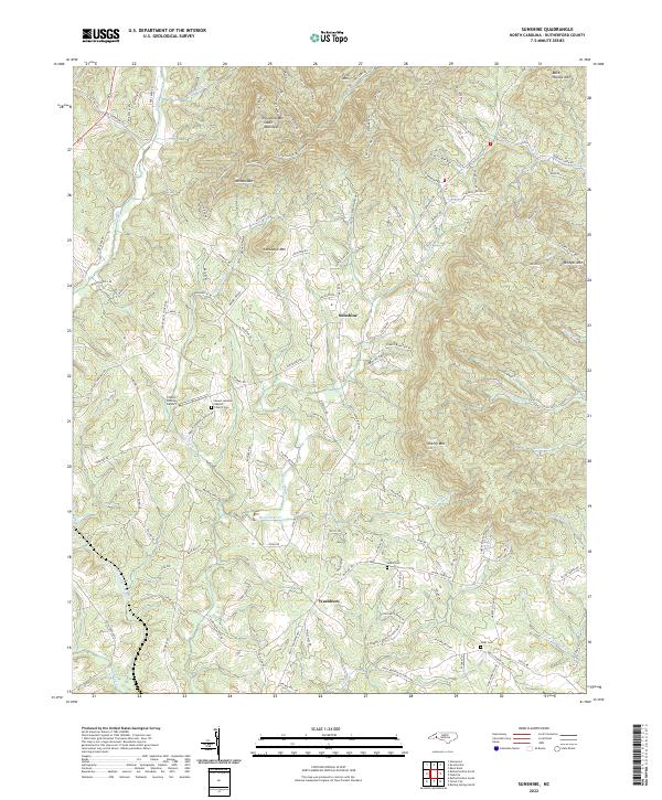 US Topo 7.5-minute map for Sunshine NC