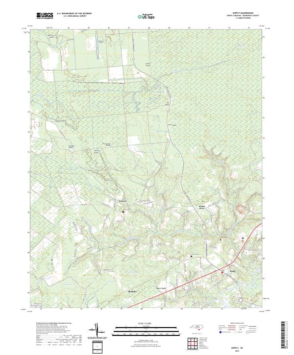 US Topo 7.5-minute map for Supply NC