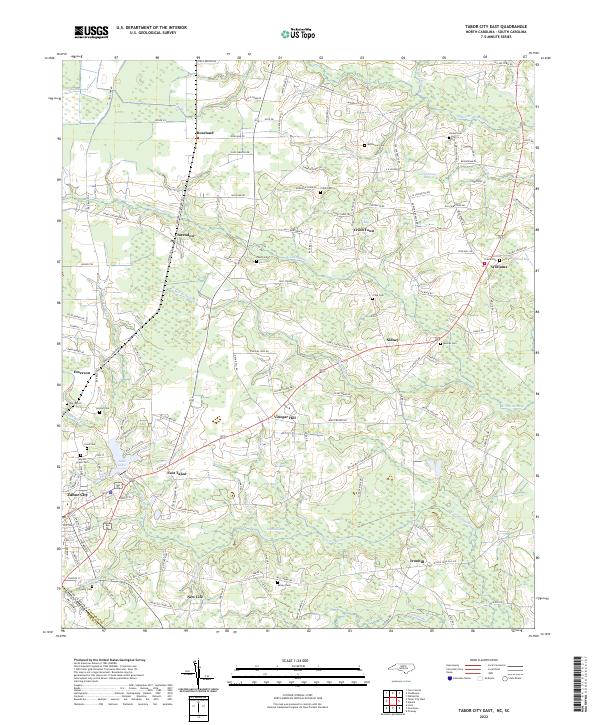 US Topo 7.5-minute map for Tabor City East NCSC