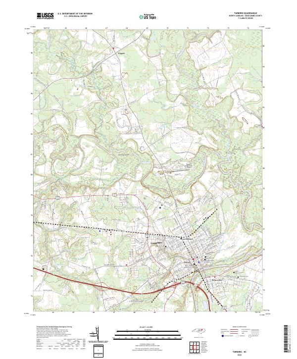 US Topo 7.5-minute map for Tarboro NC