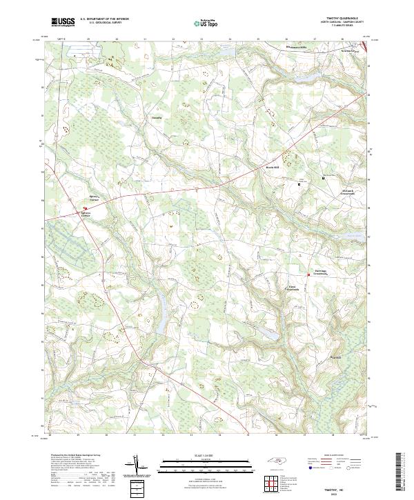 US Topo 7.5-minute map for Timothy NC