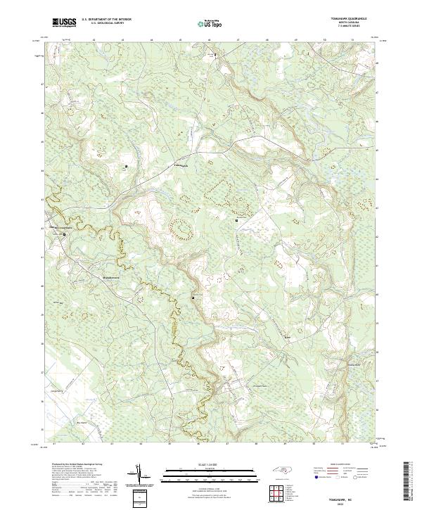 US Topo 7.5-minute map for Tomahawk NC