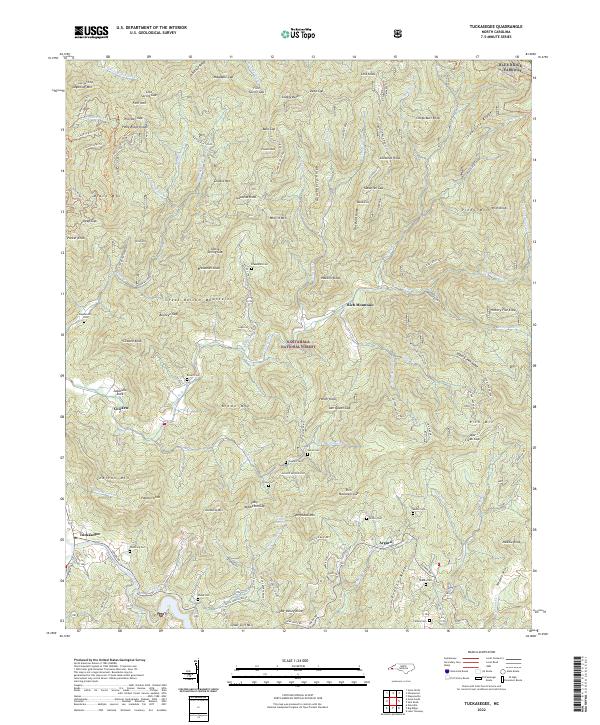 US Topo 7.5-minute map for Tuckasegee NC