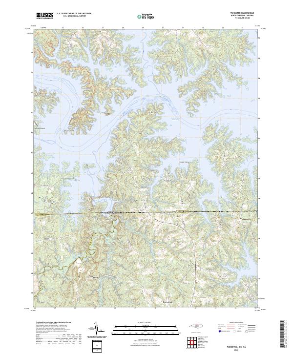 US Topo 7.5-minute map for Tungsten NCVA