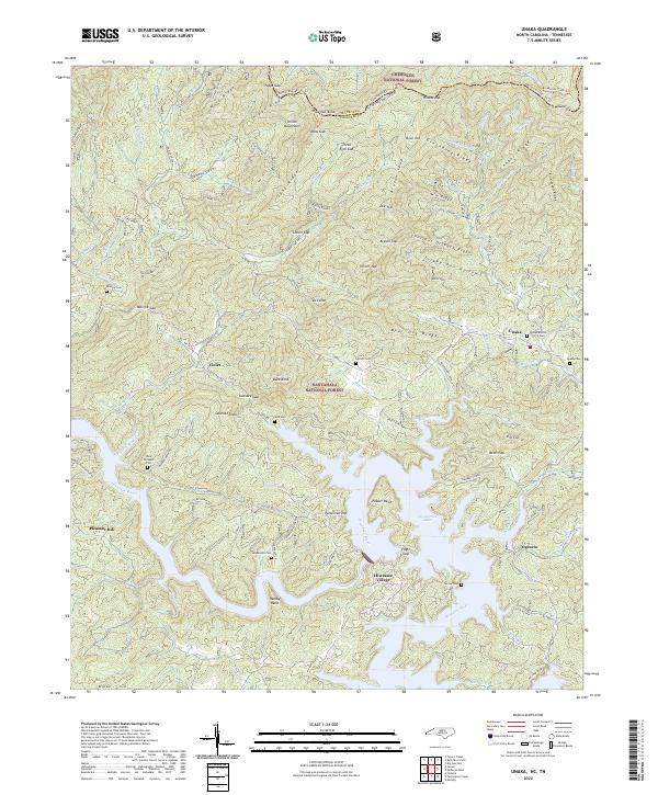 US Topo 7.5-minute map for Unaka NCTN