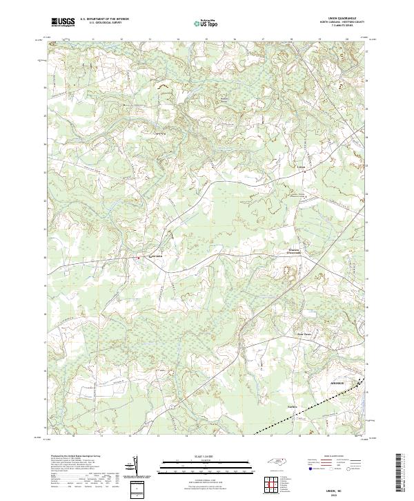 US Topo 7.5-minute map for Union NC