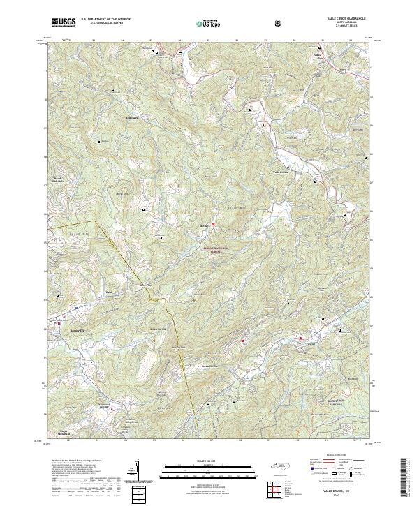 US Topo 7.5-minute map for Valle Crucis NC